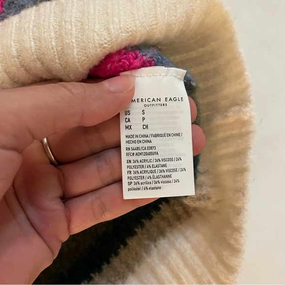 American Eagle - Soft, Colorful, Striped Sweater - Picture 7 of 8